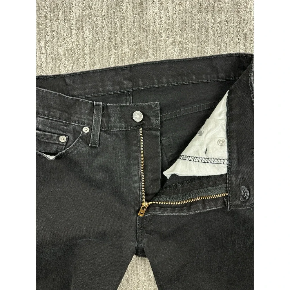 Levis 511 Jeans Mens 32x32 Black Skinny Leg Slim Fit Dark Wash Stretch Flex